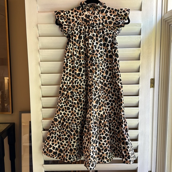 NWT Sea New York Cheetah Print Tiered Ruffle Dress - Picture 4 of 7